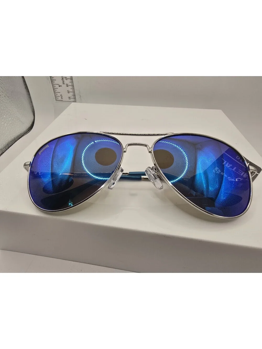 Pugs Metal M10 Sunglasses w/ Silver Frame & Purple Colored Polarized Lenses New